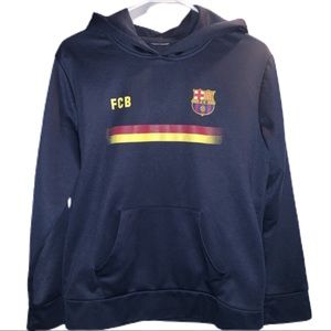 Boy’s FCB Large navy blue hoodie number 10